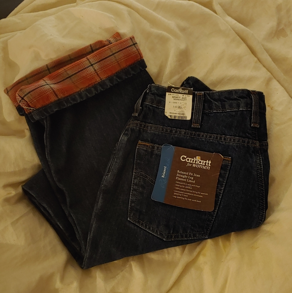 ⛄NWT⛄ Carhartt sz 8 flannel lined jeans